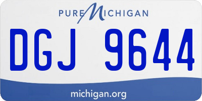 MI license plate DGJ9644