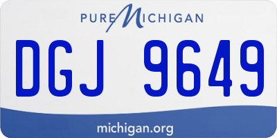 MI license plate DGJ9649