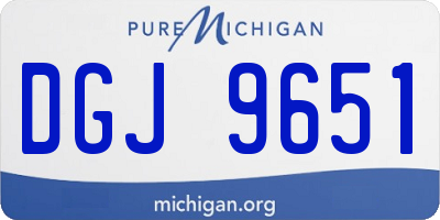 MI license plate DGJ9651