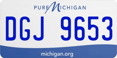MI license plate DGJ9653