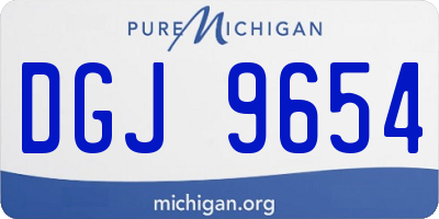 MI license plate DGJ9654