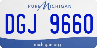 MI license plate DGJ9660