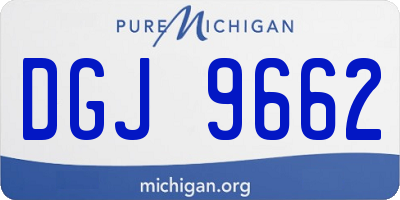 MI license plate DGJ9662