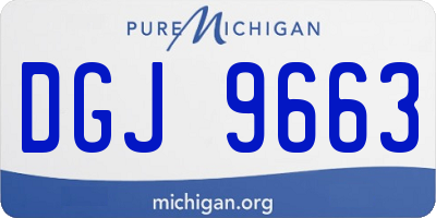 MI license plate DGJ9663