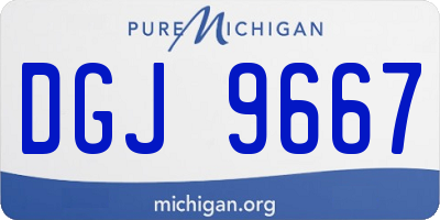 MI license plate DGJ9667