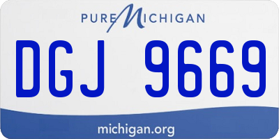 MI license plate DGJ9669