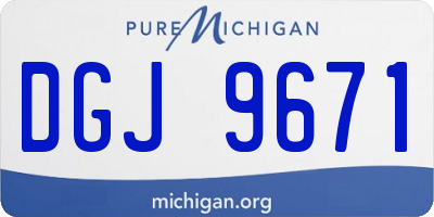 MI license plate DGJ9671