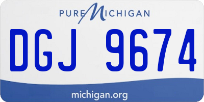 MI license plate DGJ9674