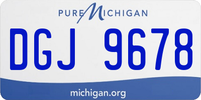 MI license plate DGJ9678