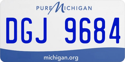 MI license plate DGJ9684