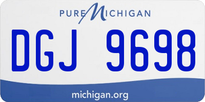 MI license plate DGJ9698