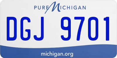 MI license plate DGJ9701