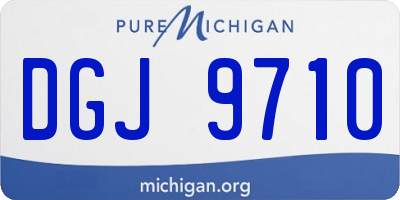 MI license plate DGJ9710