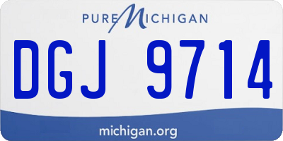 MI license plate DGJ9714