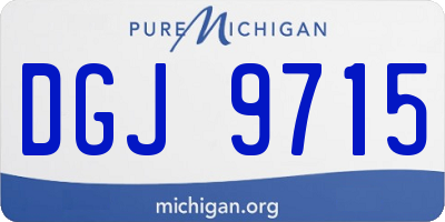 MI license plate DGJ9715