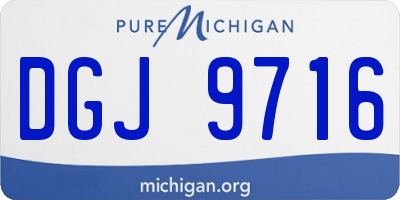 MI license plate DGJ9716