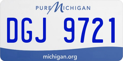 MI license plate DGJ9721