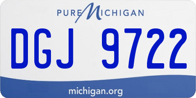 MI license plate DGJ9722
