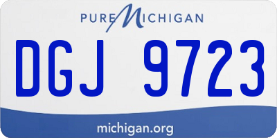 MI license plate DGJ9723