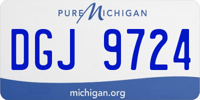 MI license plate DGJ9724