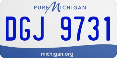 MI license plate DGJ9731