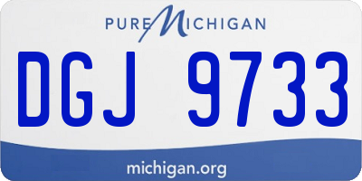 MI license plate DGJ9733