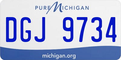 MI license plate DGJ9734