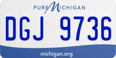 MI license plate DGJ9736