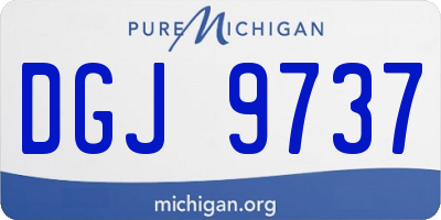 MI license plate DGJ9737