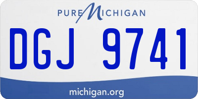 MI license plate DGJ9741
