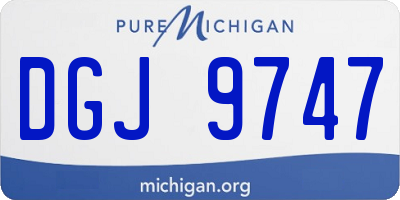 MI license plate DGJ9747