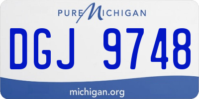 MI license plate DGJ9748