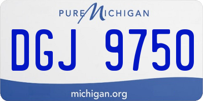 MI license plate DGJ9750