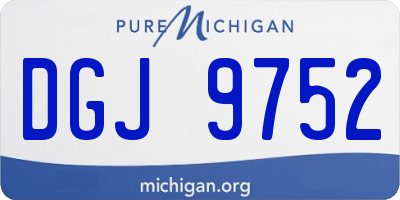 MI license plate DGJ9752