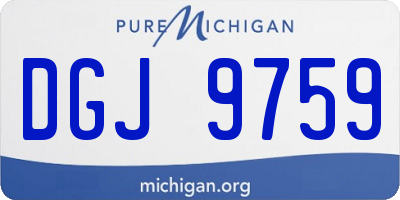 MI license plate DGJ9759