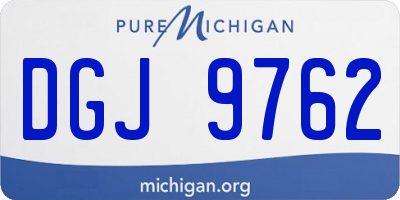 MI license plate DGJ9762