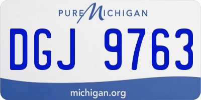 MI license plate DGJ9763