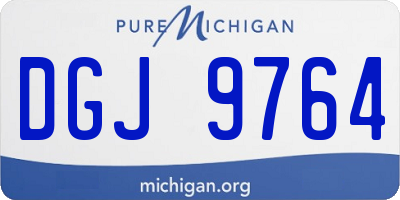 MI license plate DGJ9764