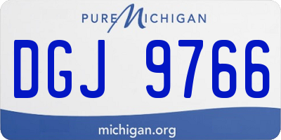 MI license plate DGJ9766