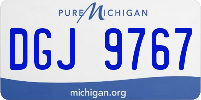 MI license plate DGJ9767