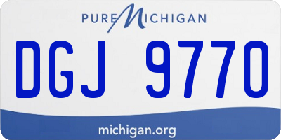 MI license plate DGJ9770