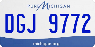 MI license plate DGJ9772