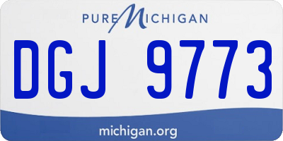 MI license plate DGJ9773