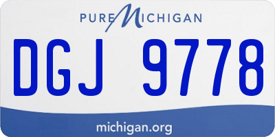 MI license plate DGJ9778