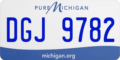 MI license plate DGJ9782