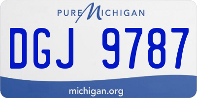 MI license plate DGJ9787