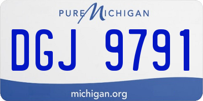 MI license plate DGJ9791