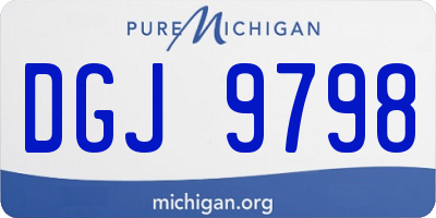 MI license plate DGJ9798