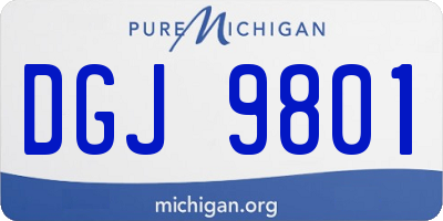 MI license plate DGJ9801