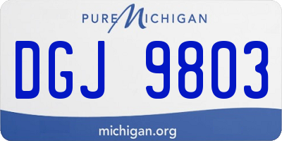 MI license plate DGJ9803